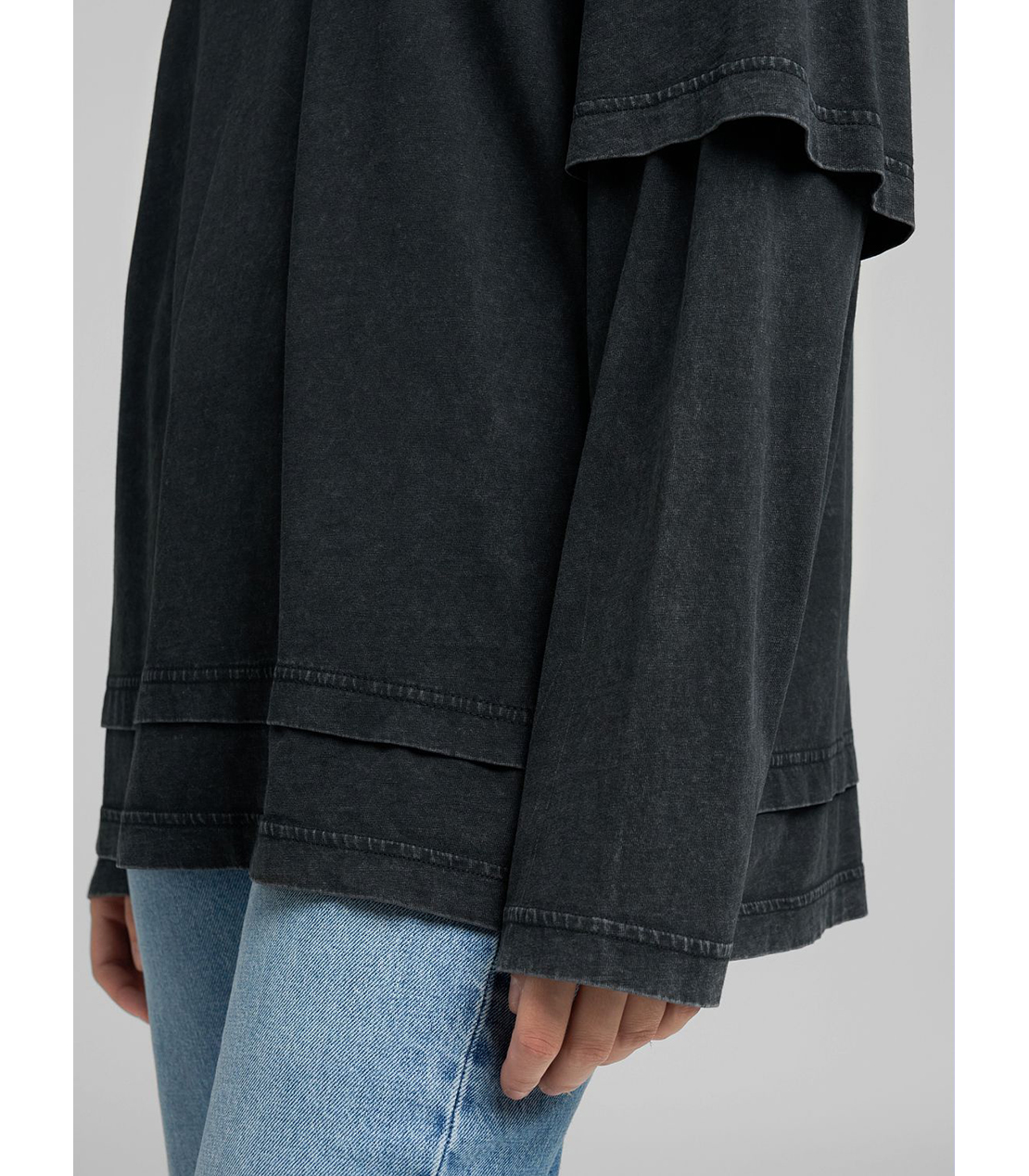 オーバーサイズ・ラウンドネックロングTシャツ 詳細画像 ブラックボード 7